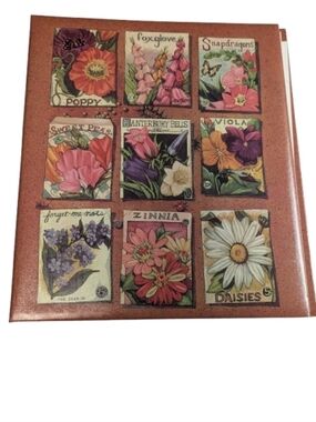 Rare Vintage Hallmark Floral Seed Packet Photo Album - Cottagecore Aesthetic NWT